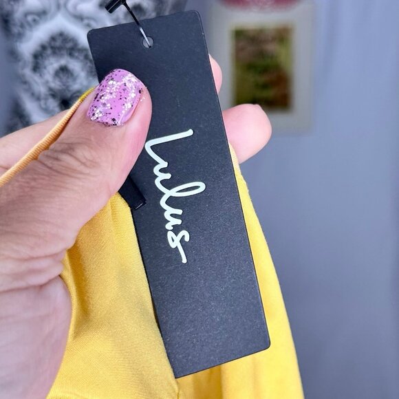 NWT Lulus Orange Floral Print Halter Maxi Dress Size M - Picture 7 of 11